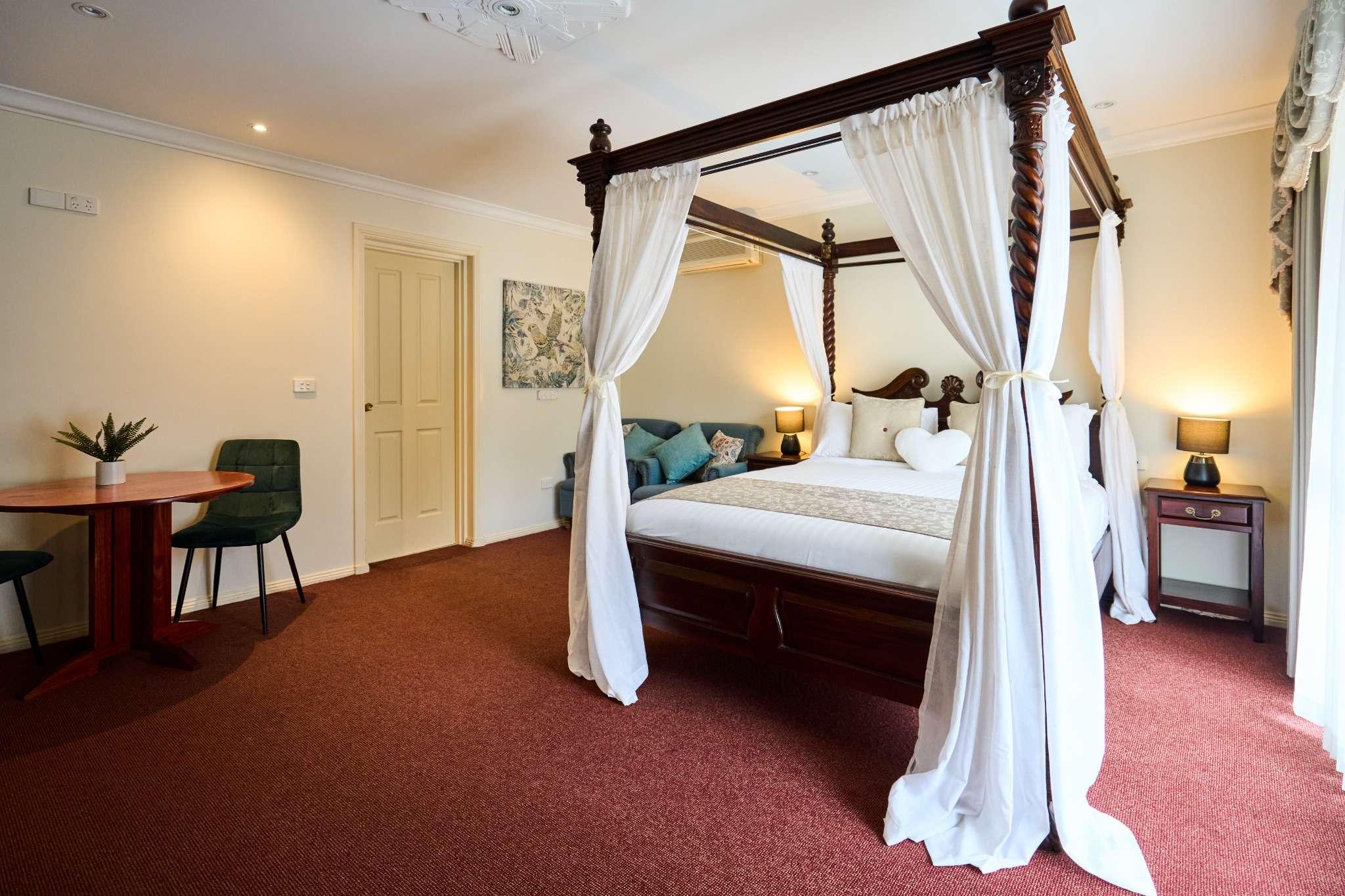 Comfortable guest room for wedding guests at Sanctuary House Healesville